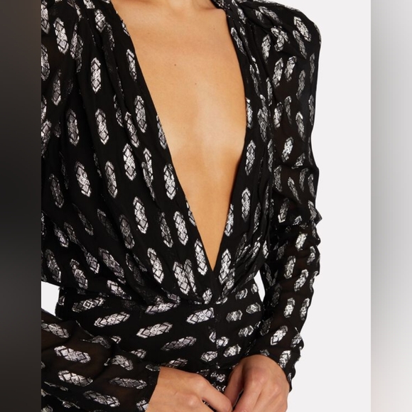 Ronny Kobo - Astrid Fil Coupé Chiffon Dress - Picture 3 of 9